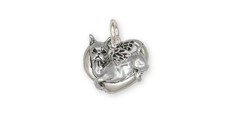 Boxer Angel Charm Jewelry Sterling Silver Handmade Dog Charm BX3-AC