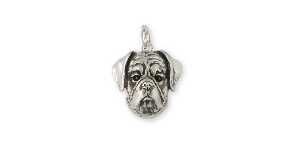 Boxer Charm Jewelry Sterling Silver Handmade Dog Charm BX9-C