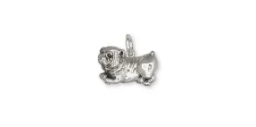 Bulldog Charm Jewelry Sterling Silver Handmade Dog Charm BD3-C