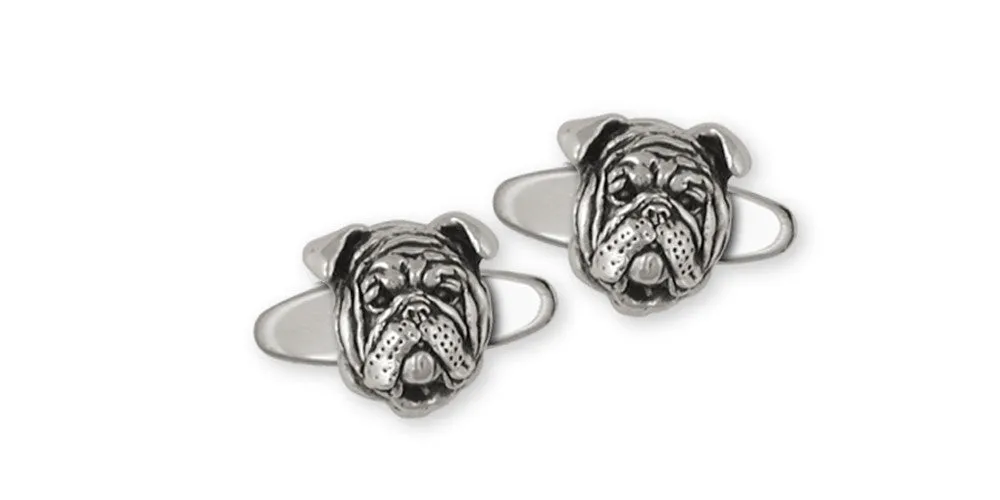 Bulldog Cufflinks Jewelry Sterling Silver Handmade Dog Cufflinks BD19-CL