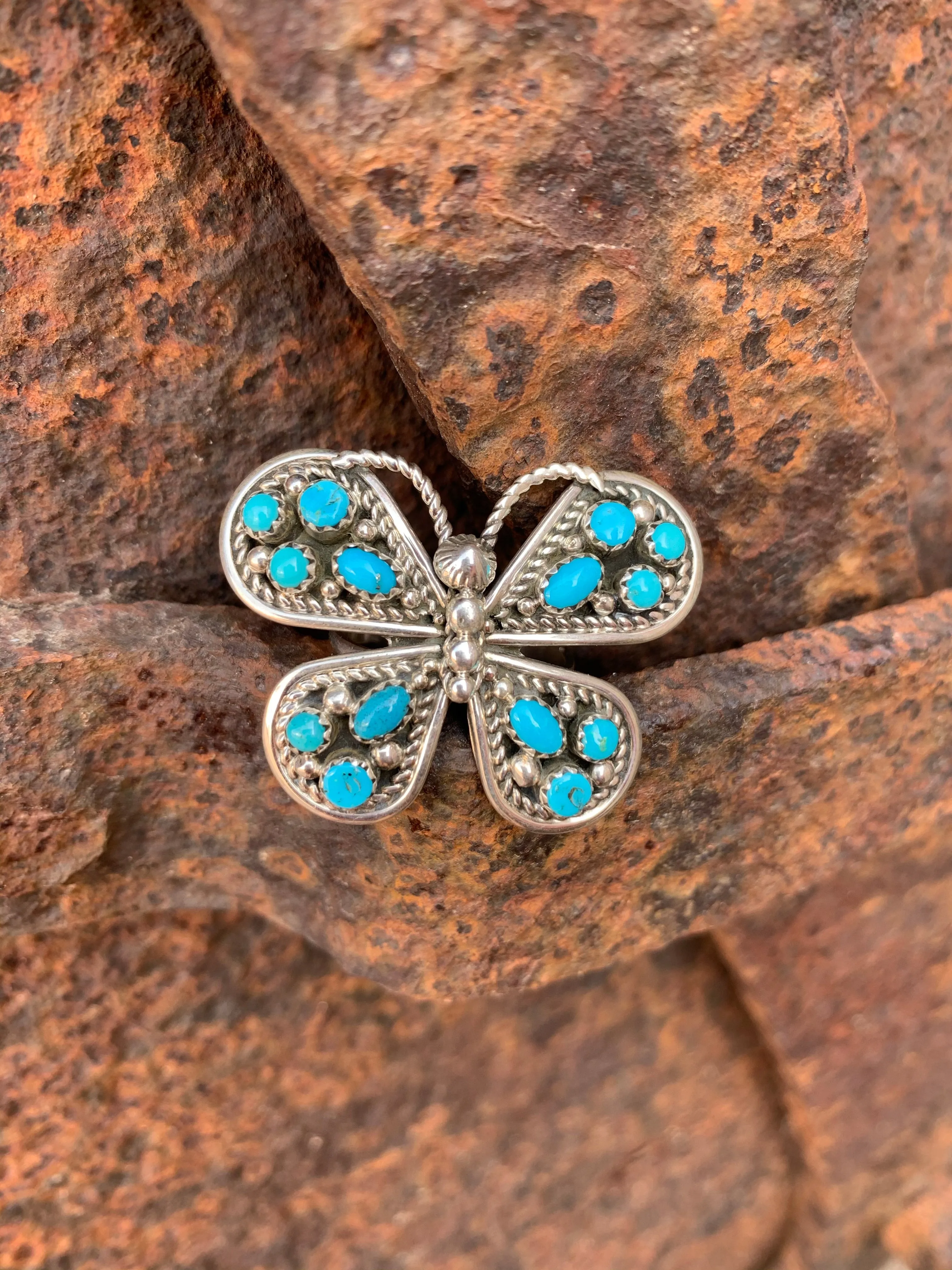 Butterfly of Turquoise ring size 9