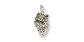 Cairn Terrier Charm Jewelry Sterling Silver Handmade Dog Charm CNWS8H-C