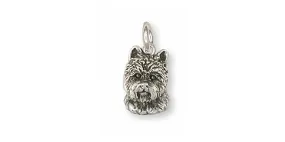 Cairn Terrier Charm Jewelry Sterling Silver Handmade Dog Charm CNWT29-C