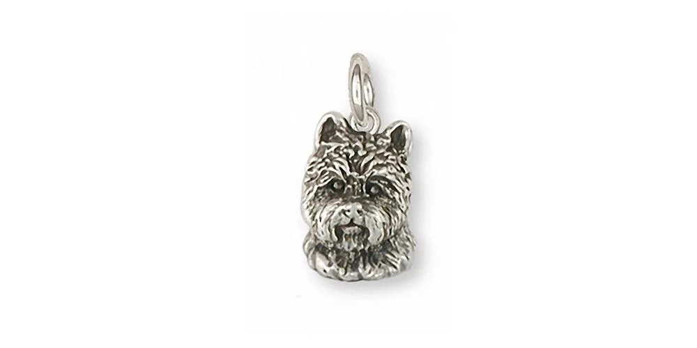 Cairn Terrier Charm Jewelry Sterling Silver Handmade Dog Charm CNWT29-C