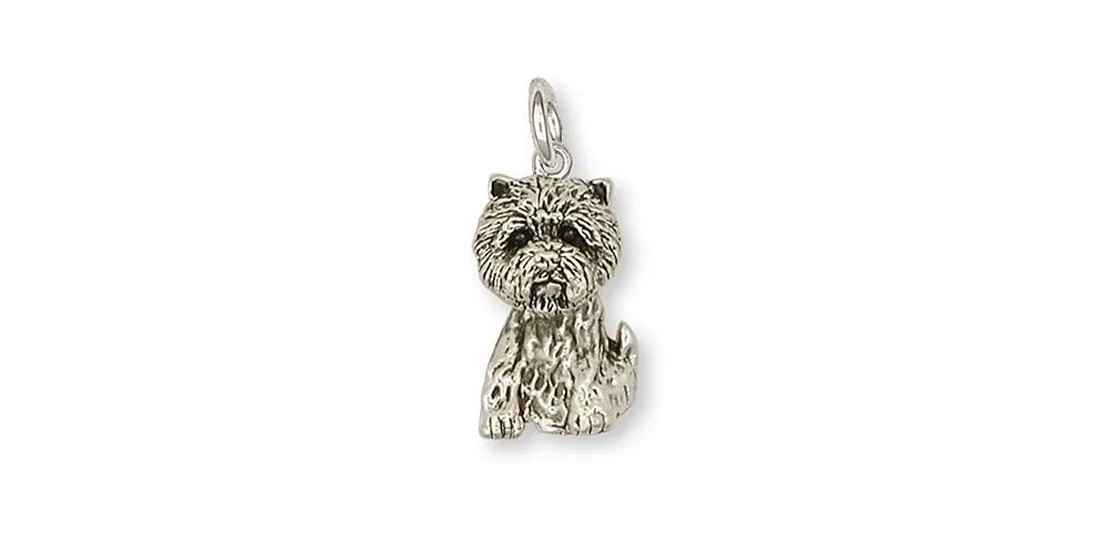 Cairn Terrier Charm Jewelry Sterling Silver Handmade Dog Charm CNWT5-C