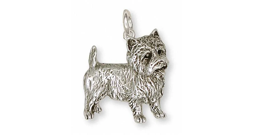 Cairn Terrier Charm Jewelry Sterling Silver Handmade Dog Charm CR2-C