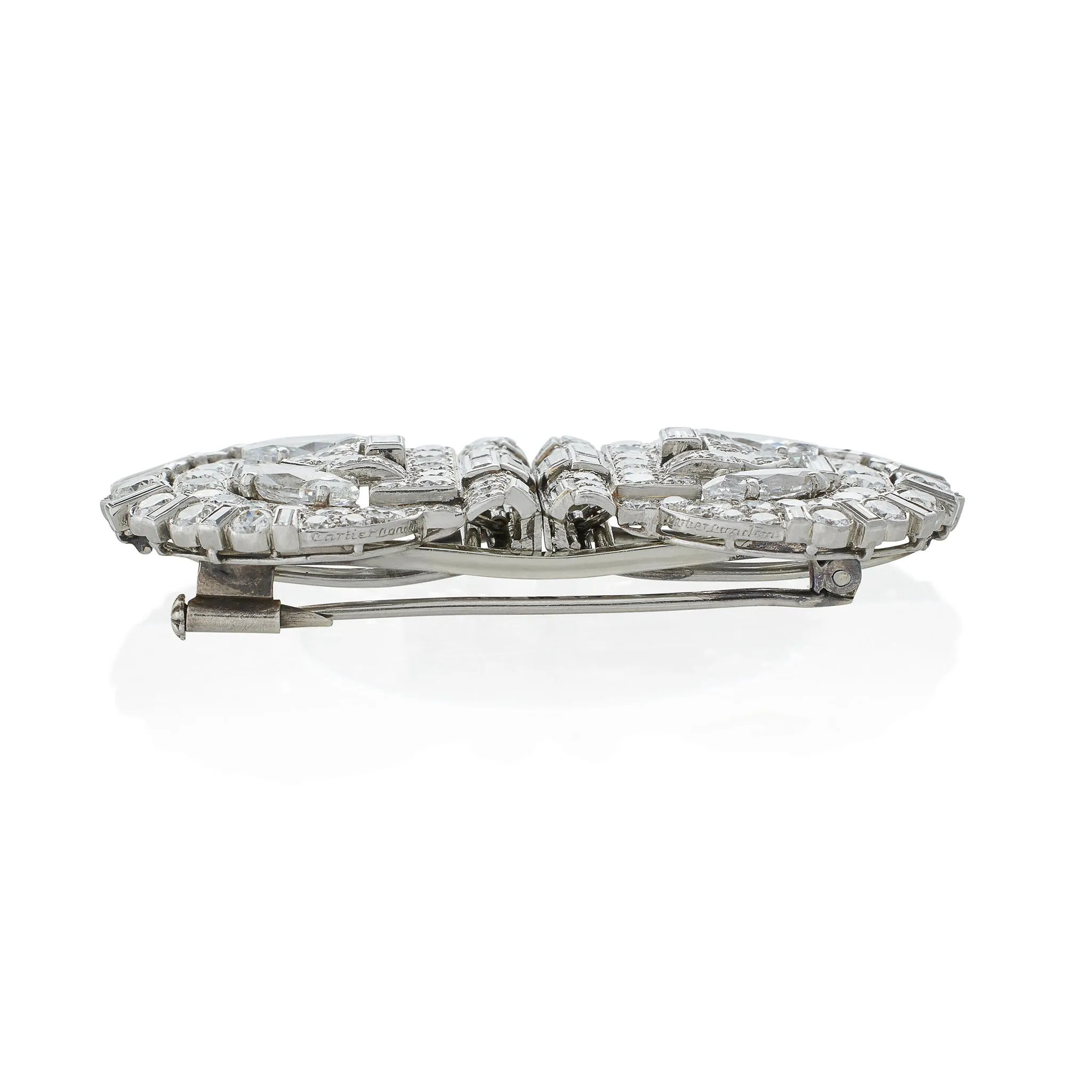 Cartier London Indian-Inspired Diamond Double Clip Brooch