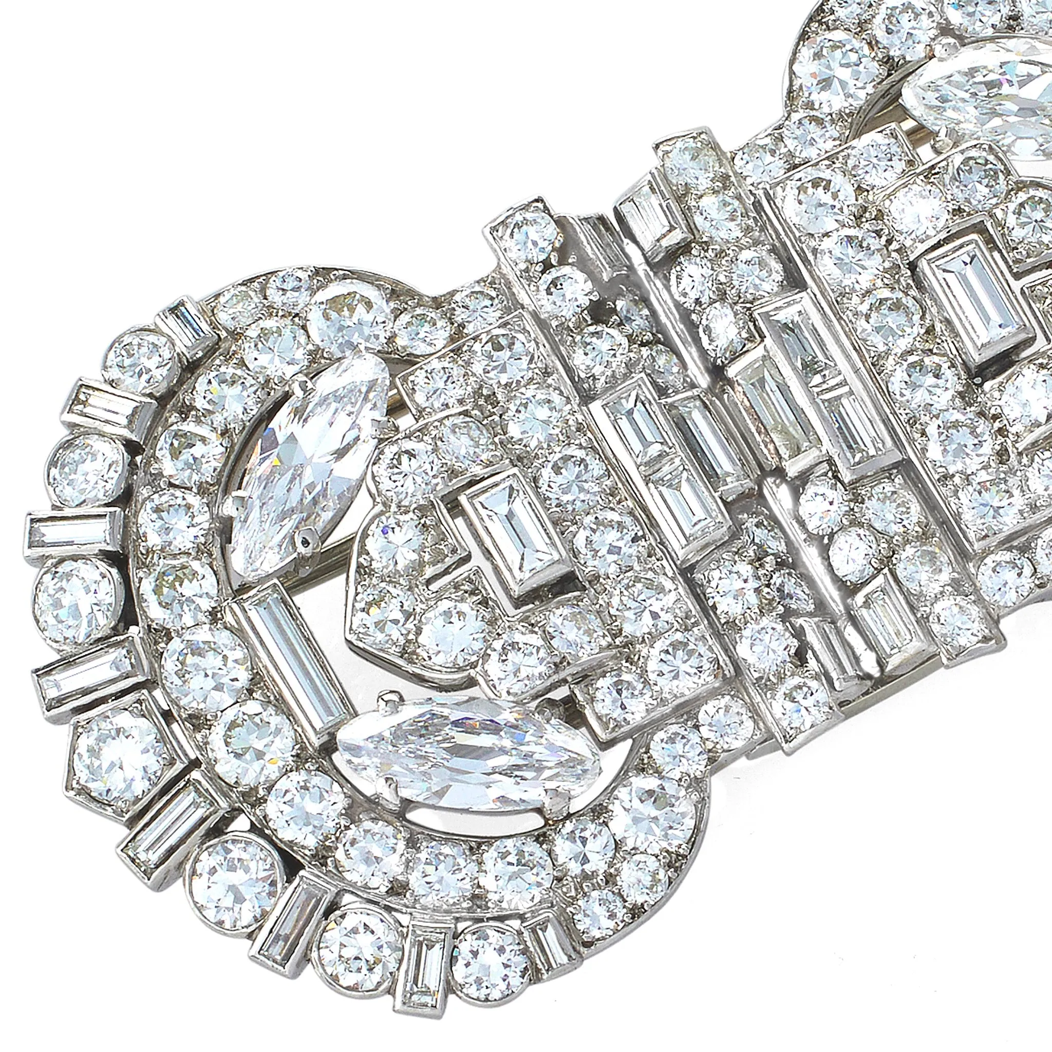 Cartier London Indian-Inspired Diamond Double Clip Brooch