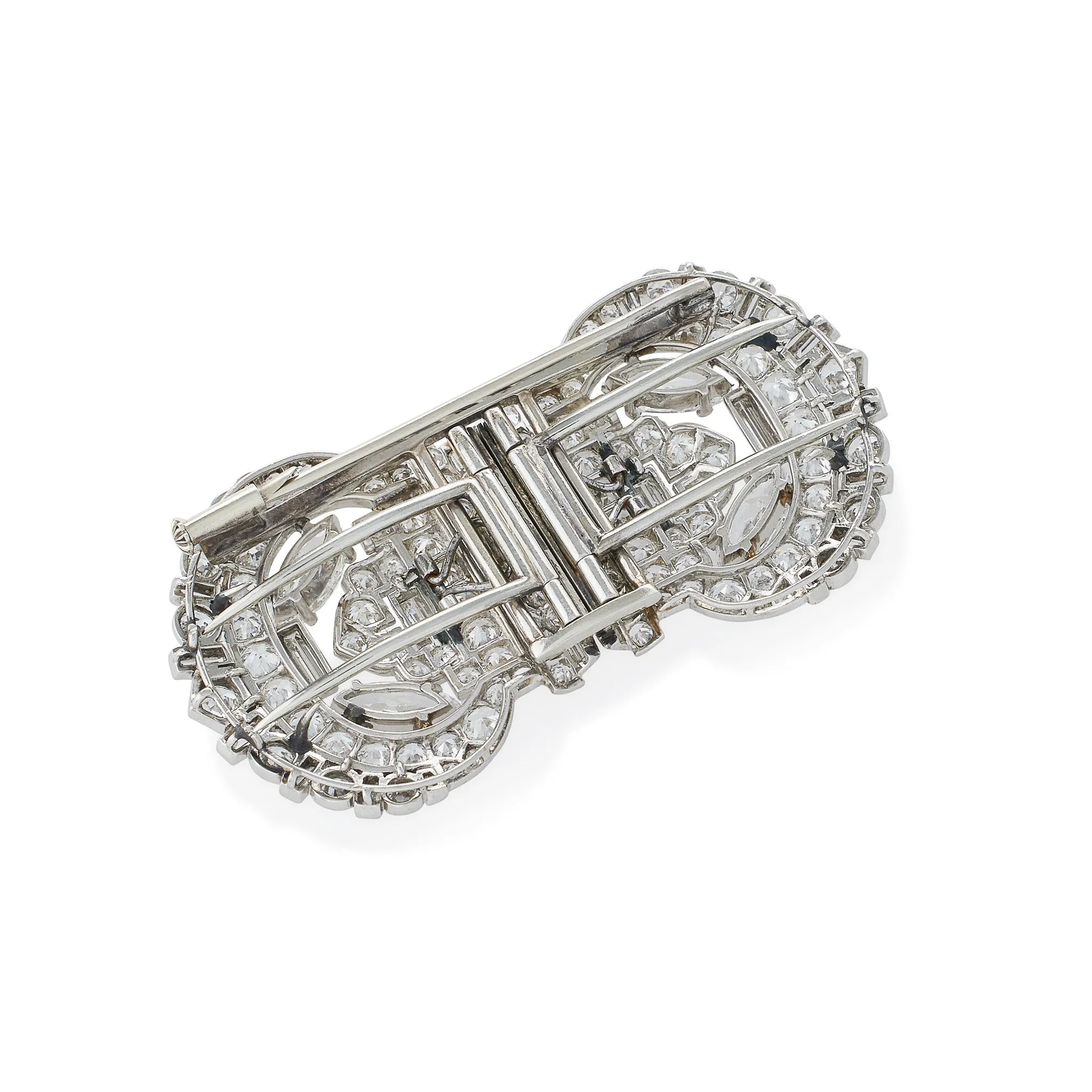 Cartier London Indian-Inspired Diamond Double Clip Brooch