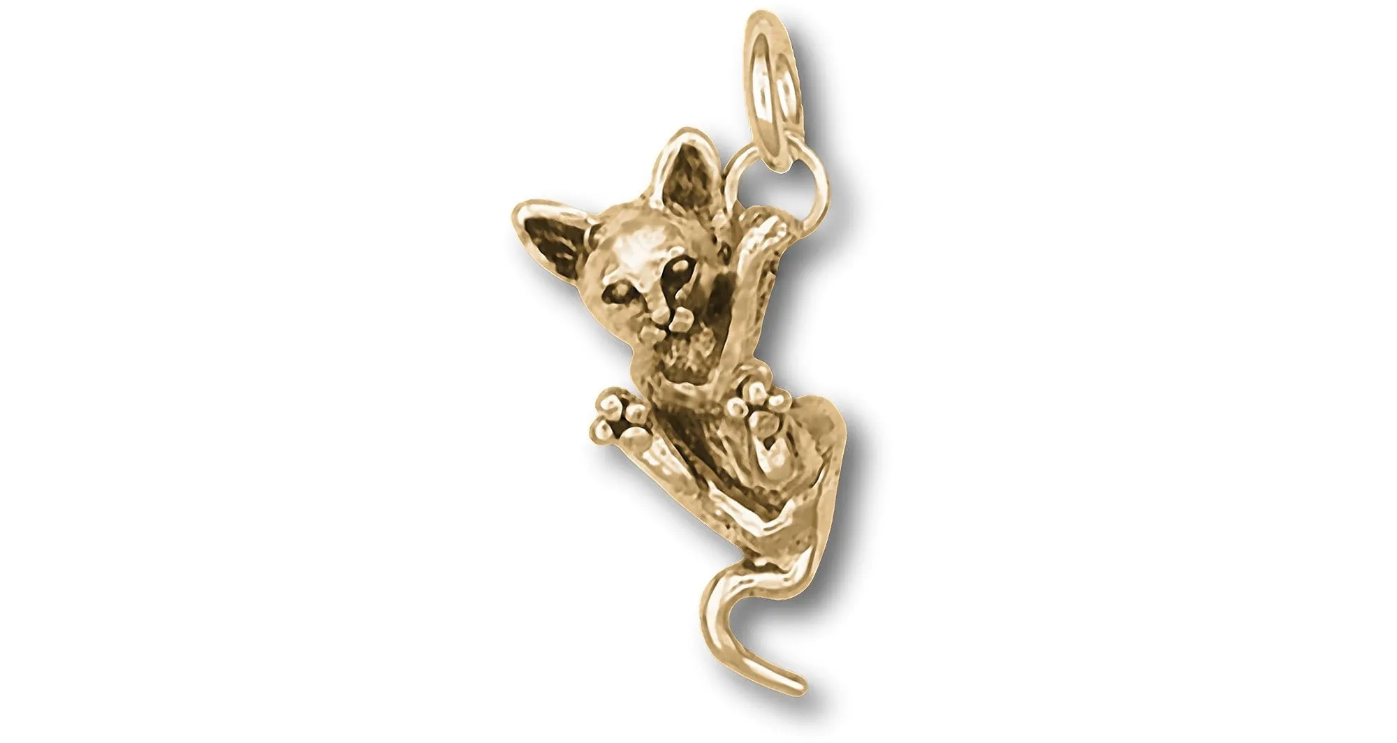 Cat Jewelry 14k Gold Handmade Cat Charm  CT51-CG