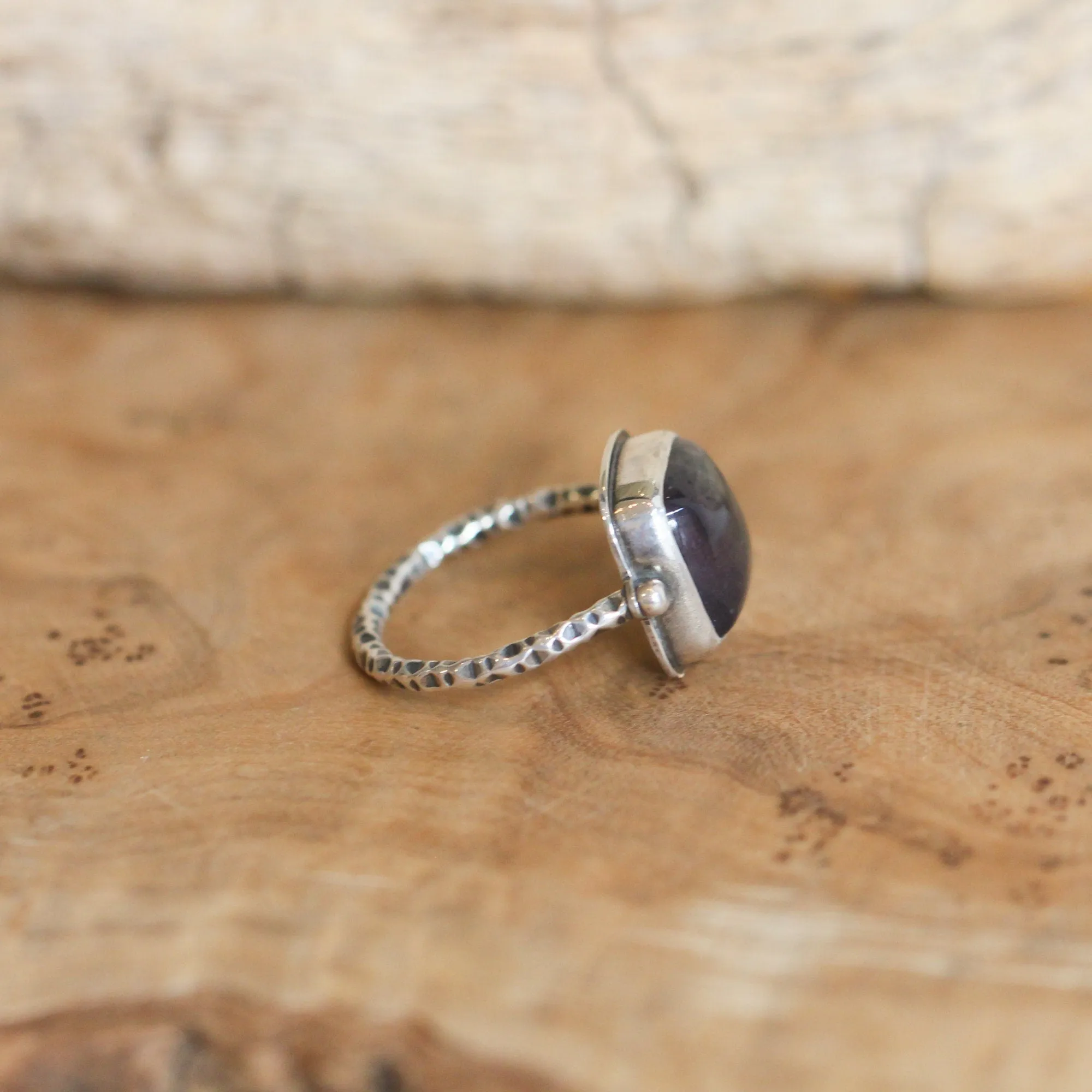 Chelsea Ring -  Fluorite Ring - .925 Sterling Silver - Silversmith Ring - Multi-color Fluorite