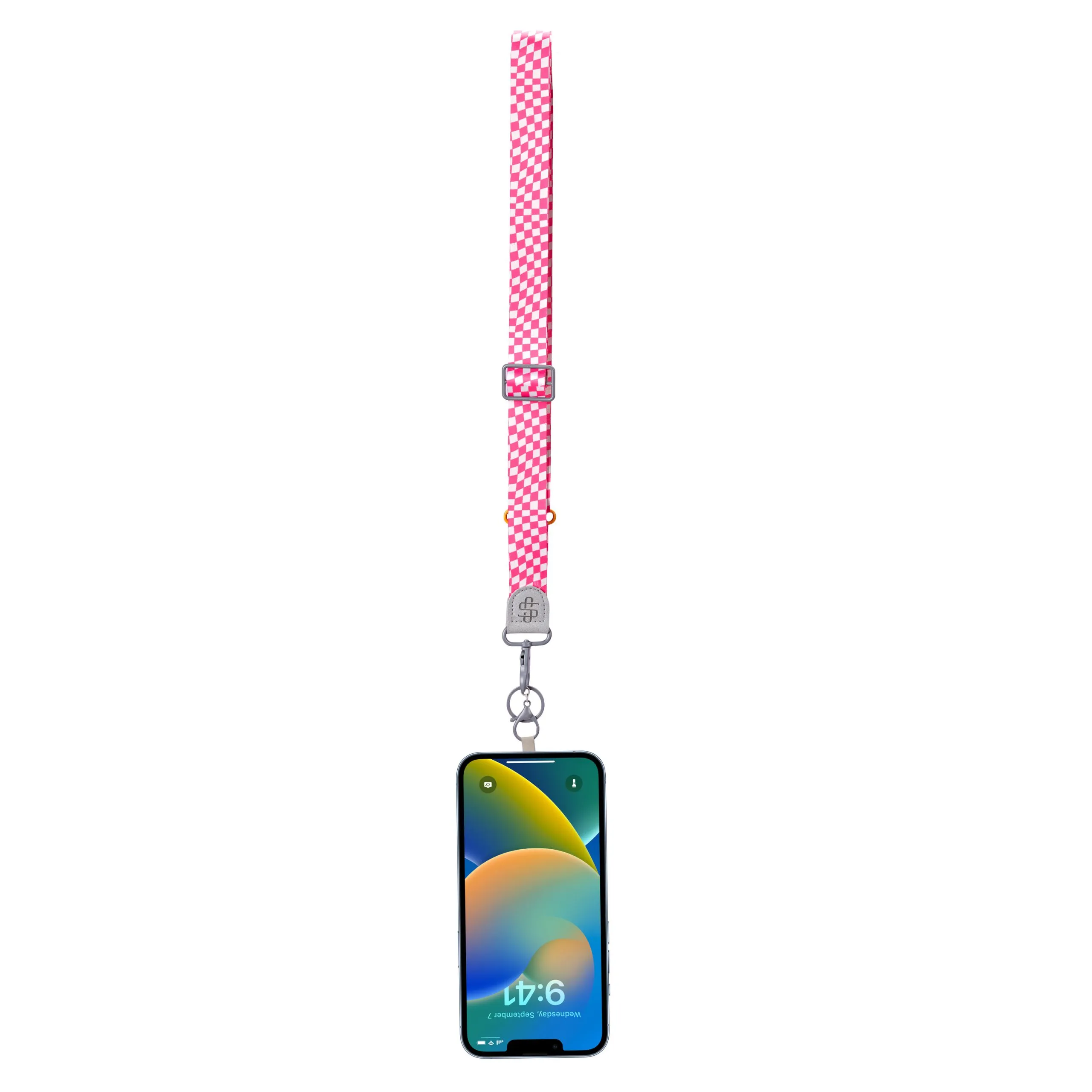 Crossbody Phone Strap in Pink Check by Simply Southern