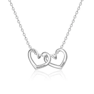 Customize 2 Engrave Family Name Necklace