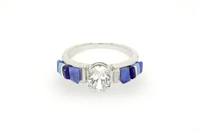 David Rosales Blue Sky Ring with CZ