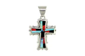 David Rosales Red Moon Cross Pendant