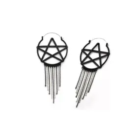 Earrings - Hoop Pentagram