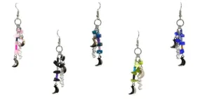 Earrings - Moon Charms Hanging