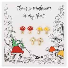 Earrings - Mushroom - 3pc