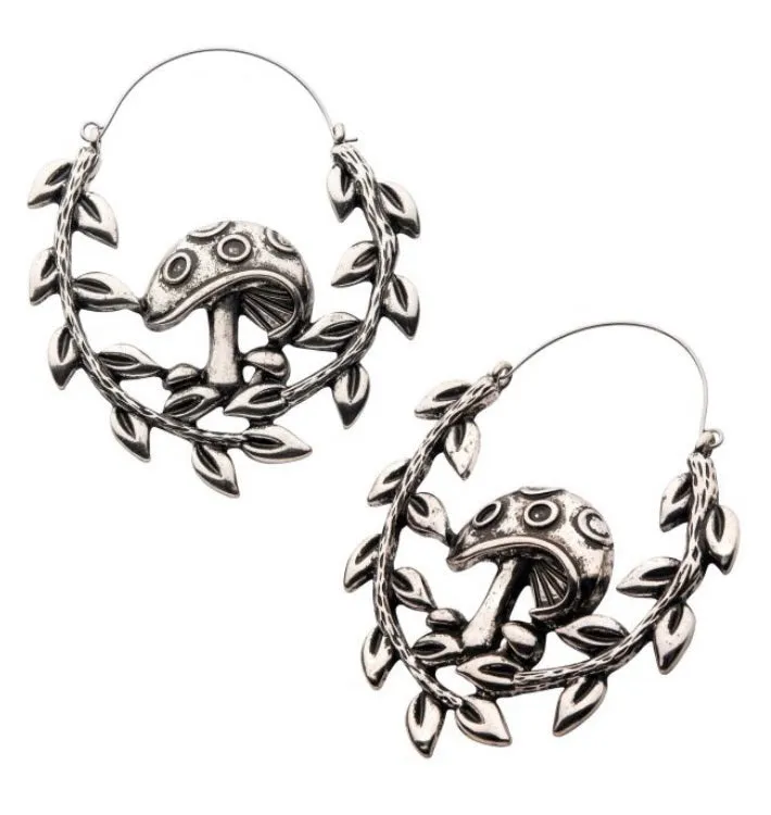 Earrings - Mushroom Fern