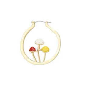 Earrings - Mushroom Party - Gold