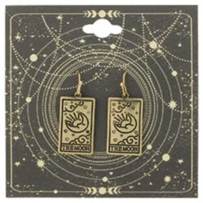 Earrings Tarot Moon Gold