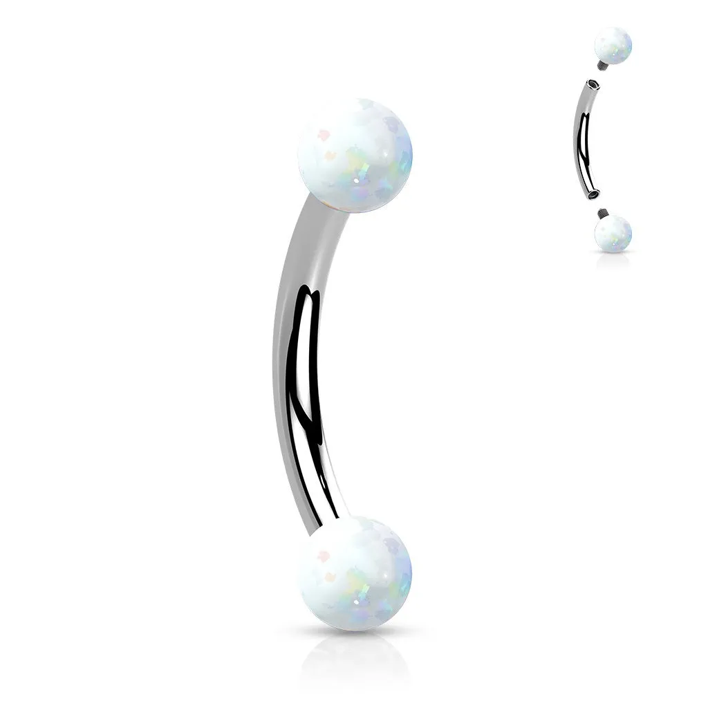 Eyebrow - 16g Opal White