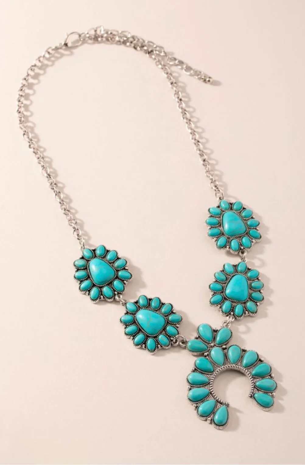 Floral Squash Blossom Necklace