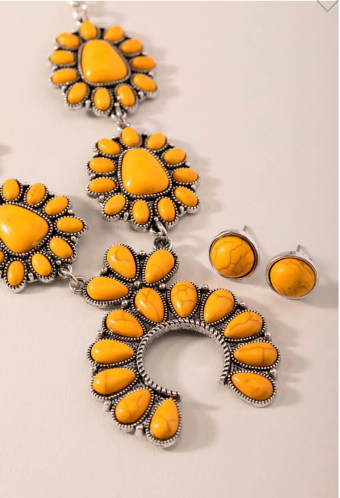 Floral Squash Blossom Necklace