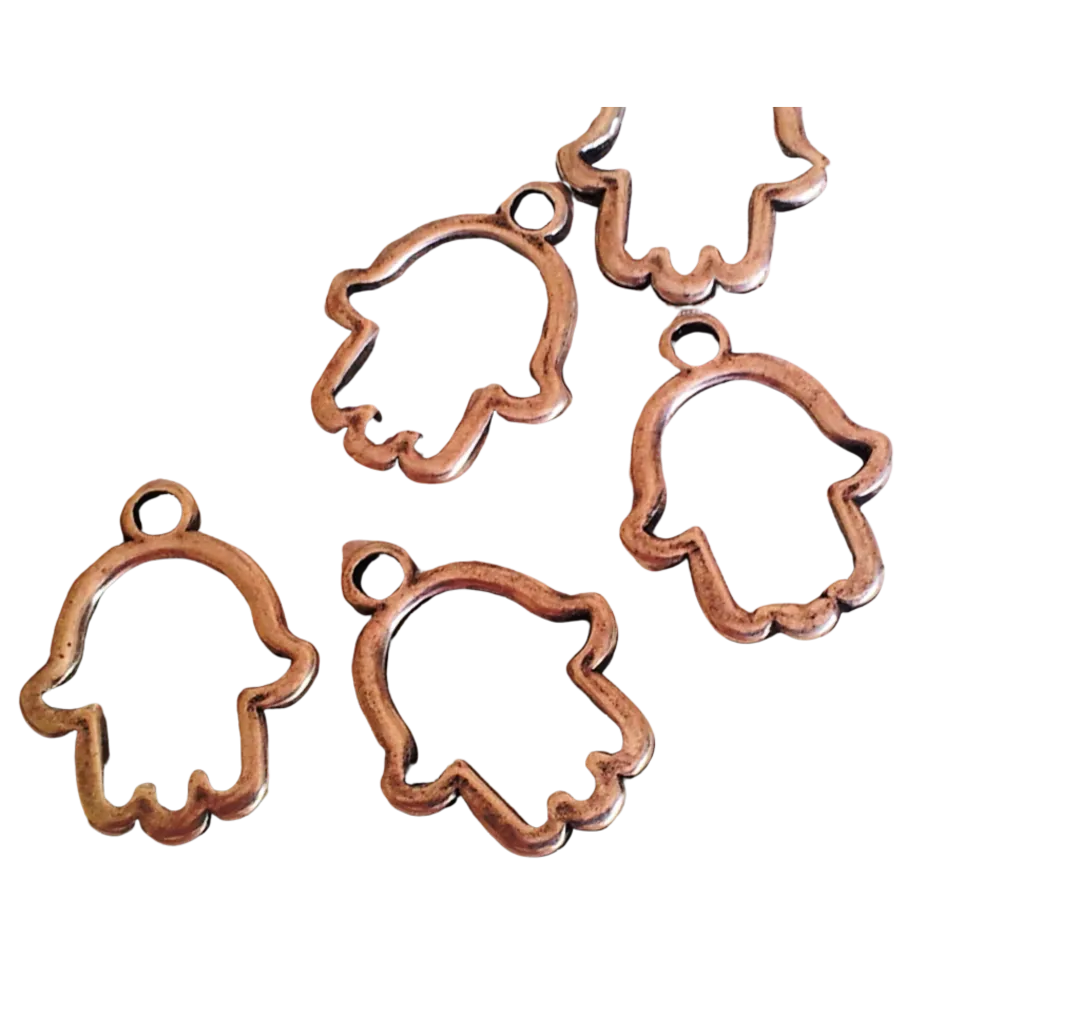 Hamsa Pendants Charms for making jewels. Pendants for making jewels. Lot of 10 pcs.