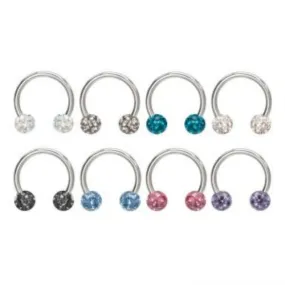 Horseshoe - Tiffany 16g - Clear