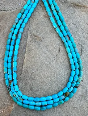 Hubei Turquoise (China)  5x8mm Barrel beads, 16 inch strand