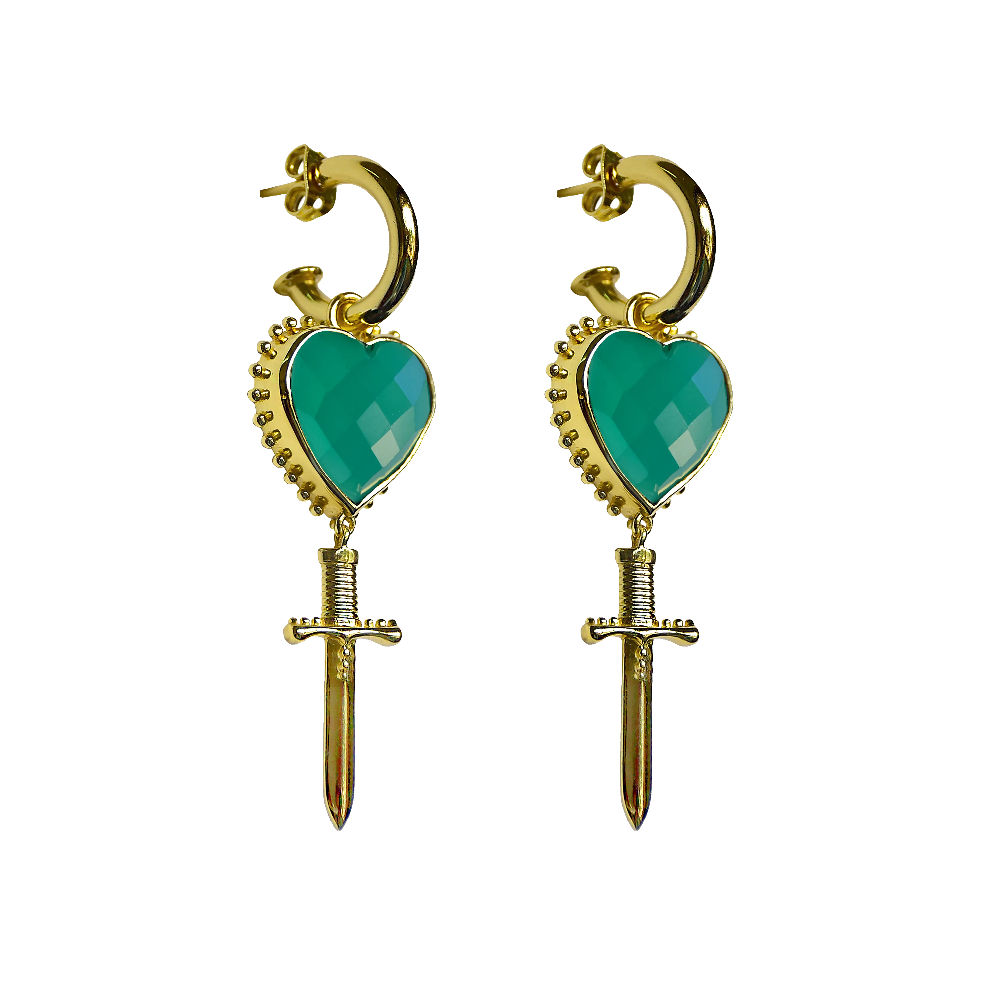 JULIET Earrings | Green Onyx