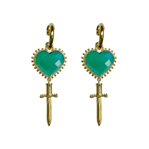 JULIET Earrings | Green Onyx