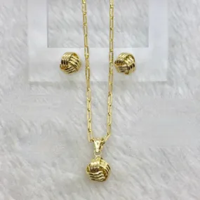 Knot Jewelry Set 18K Gold