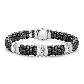 LAGOS Black Caviar 9mm Diamond Bracelet