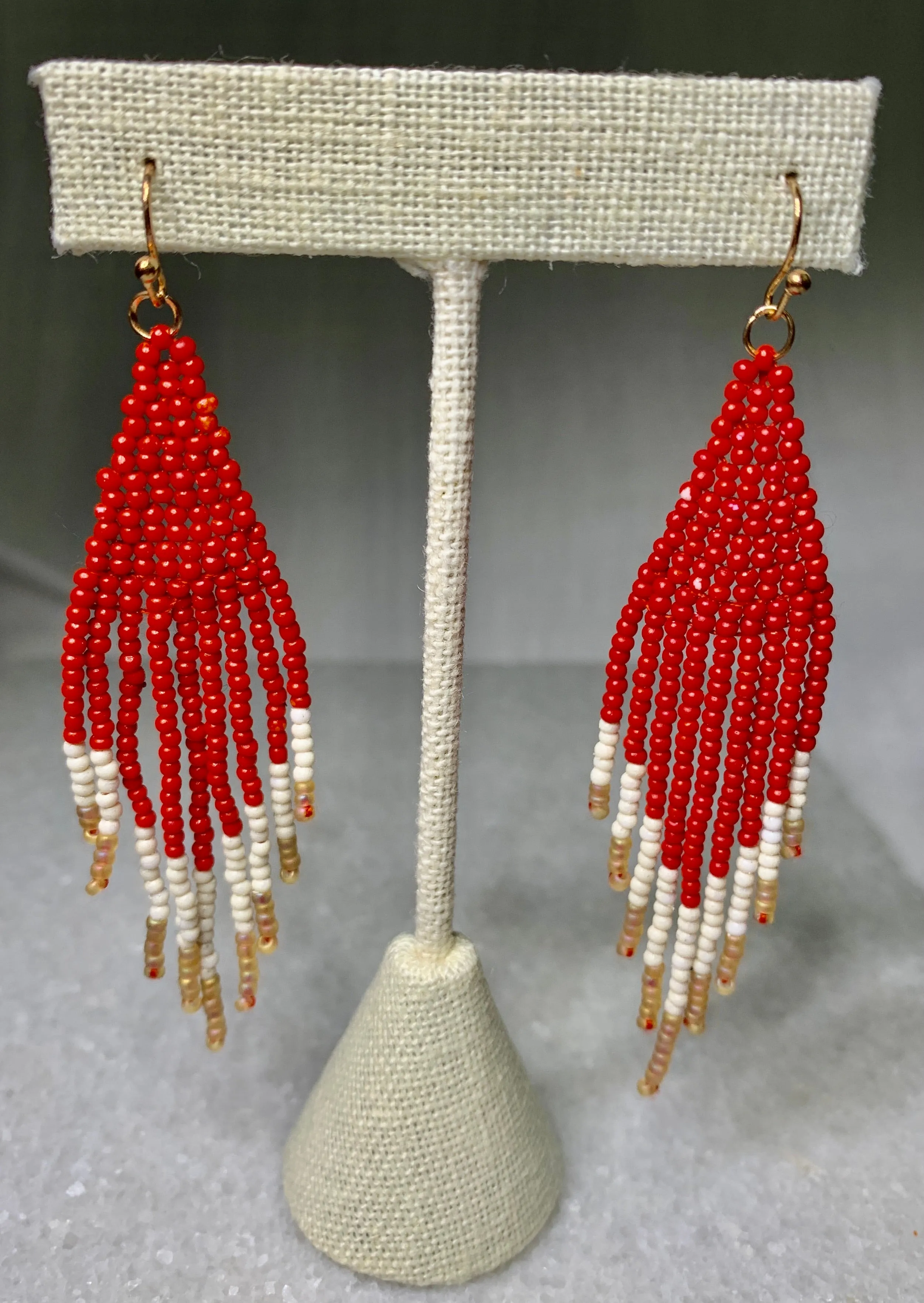 Multi Color Beaded Drop Earrings - Assorted