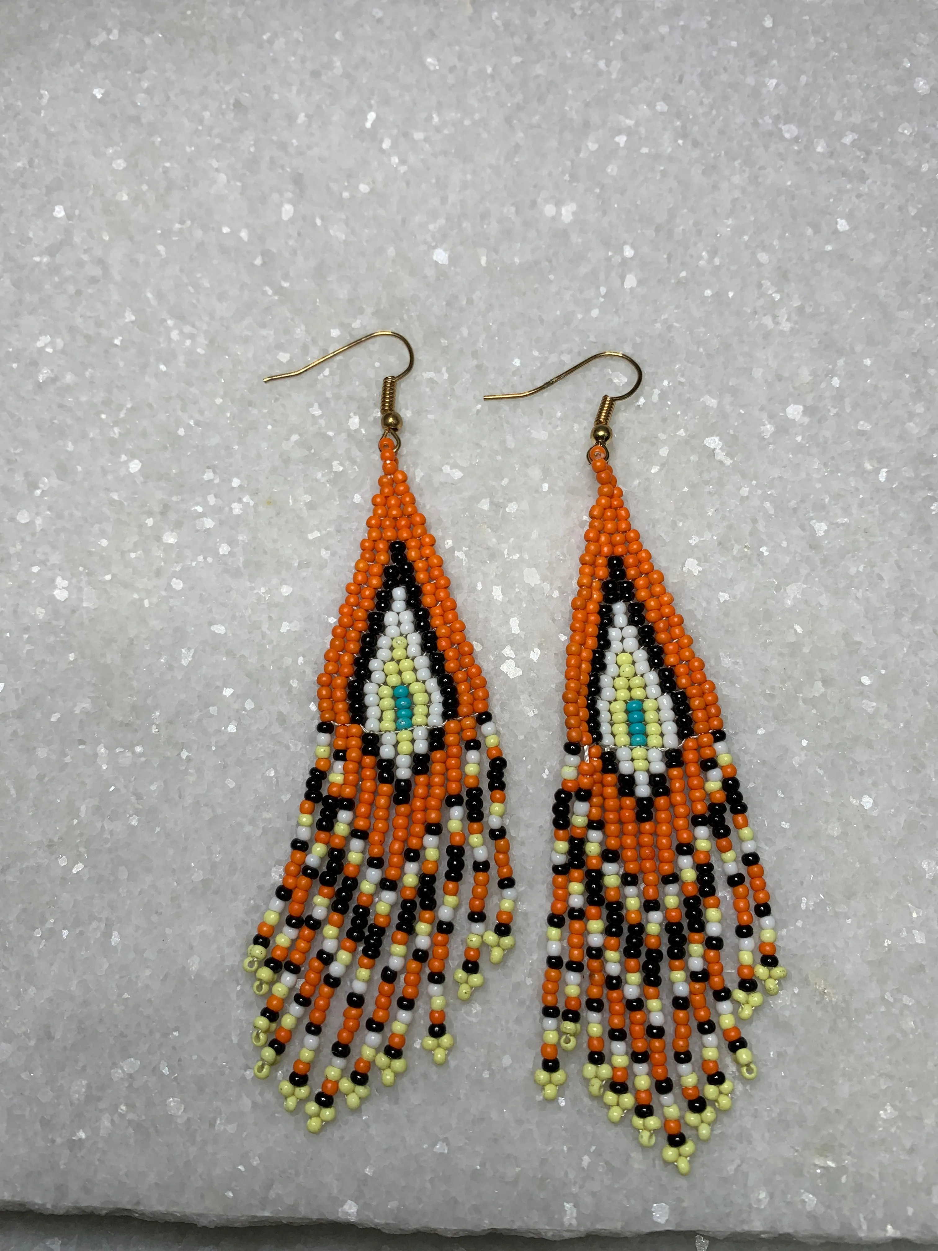 Multi Color Beaded Drop Earrings - Assorted