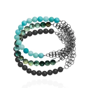 Neptunic SharkSuit Bracelet Stack - Sustainable Fashion for Ocean Lovers