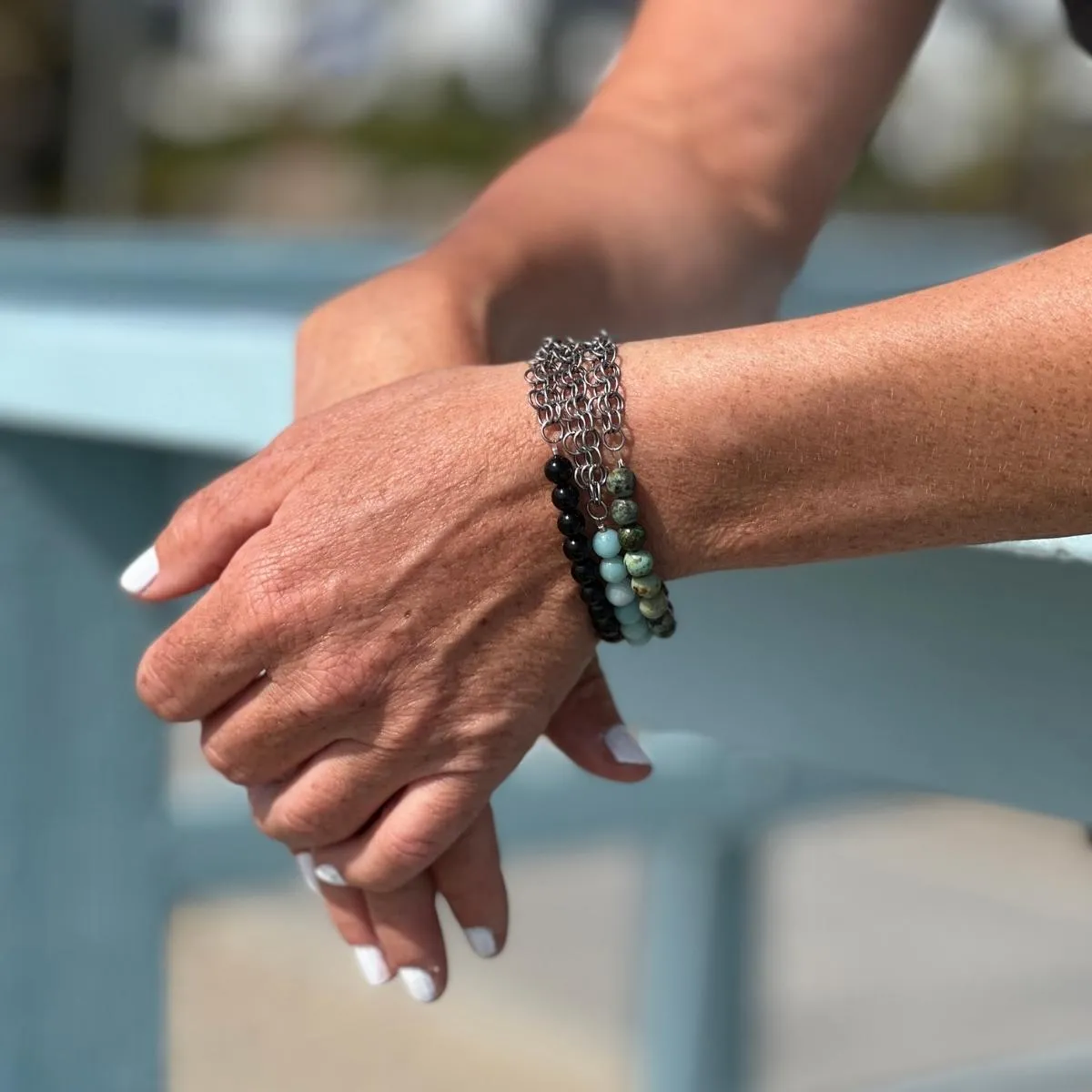 Neptunic SharkSuit Bracelet Stack - Sustainable Fashion for Ocean Lovers