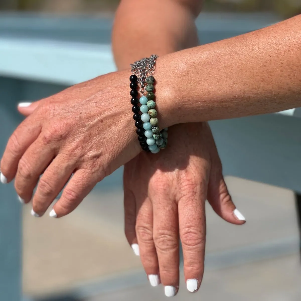 Neptunic SharkSuit Bracelet Stack - Sustainable Fashion for Ocean Lovers