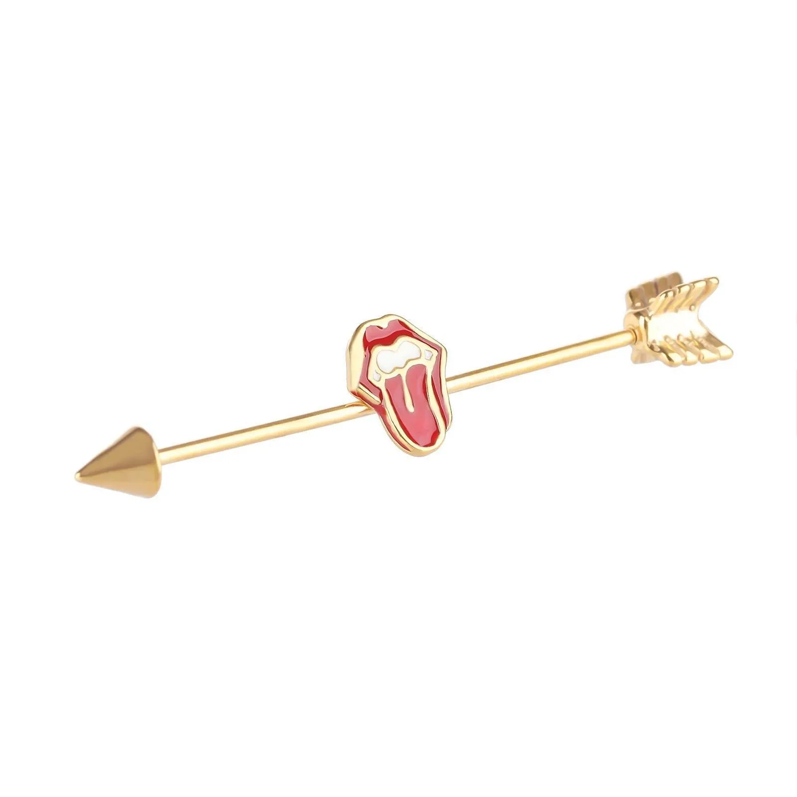 New Sexy Stick Tongue Industrial Barbell Body Piercing