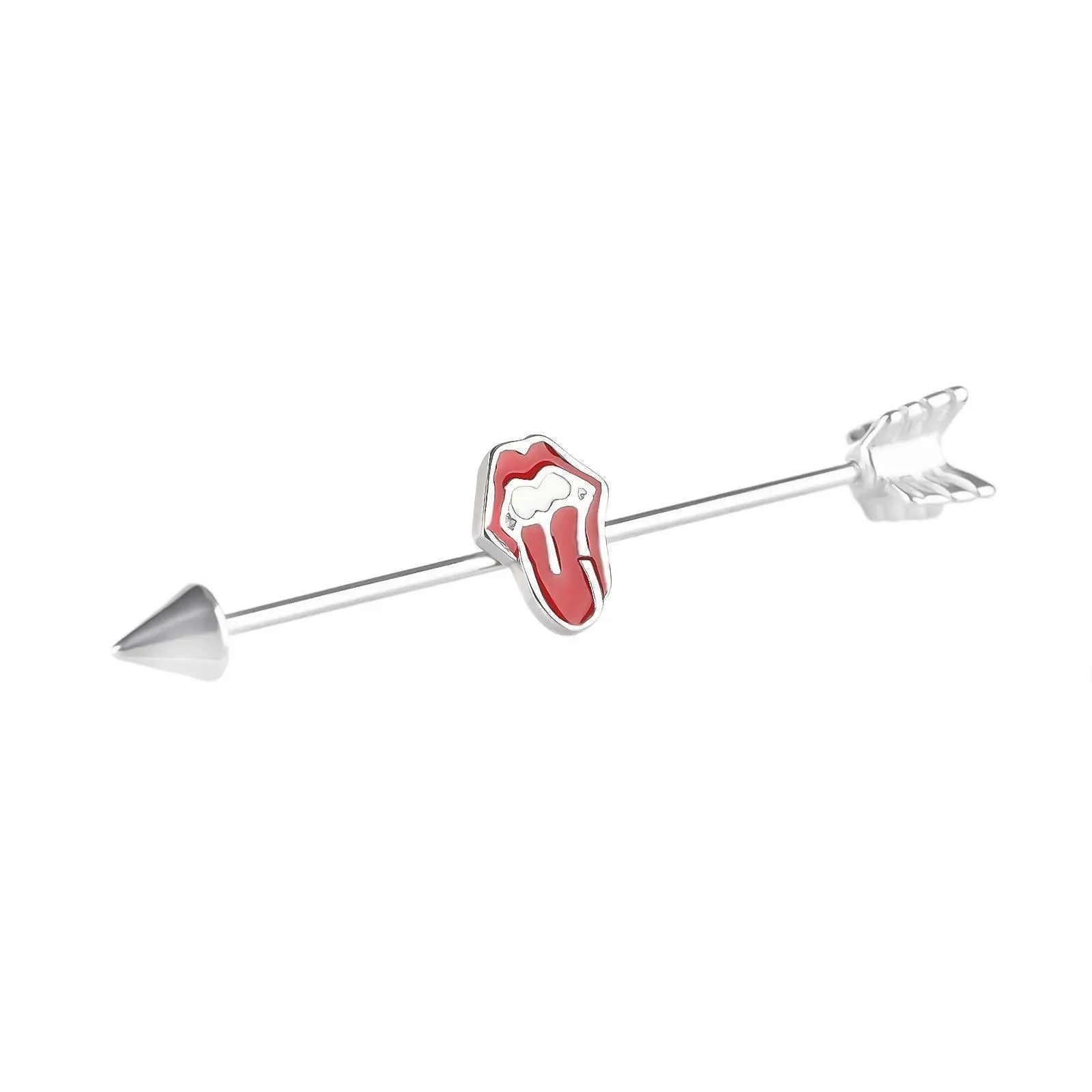 New Sexy Stick Tongue Industrial Barbell Body Piercing