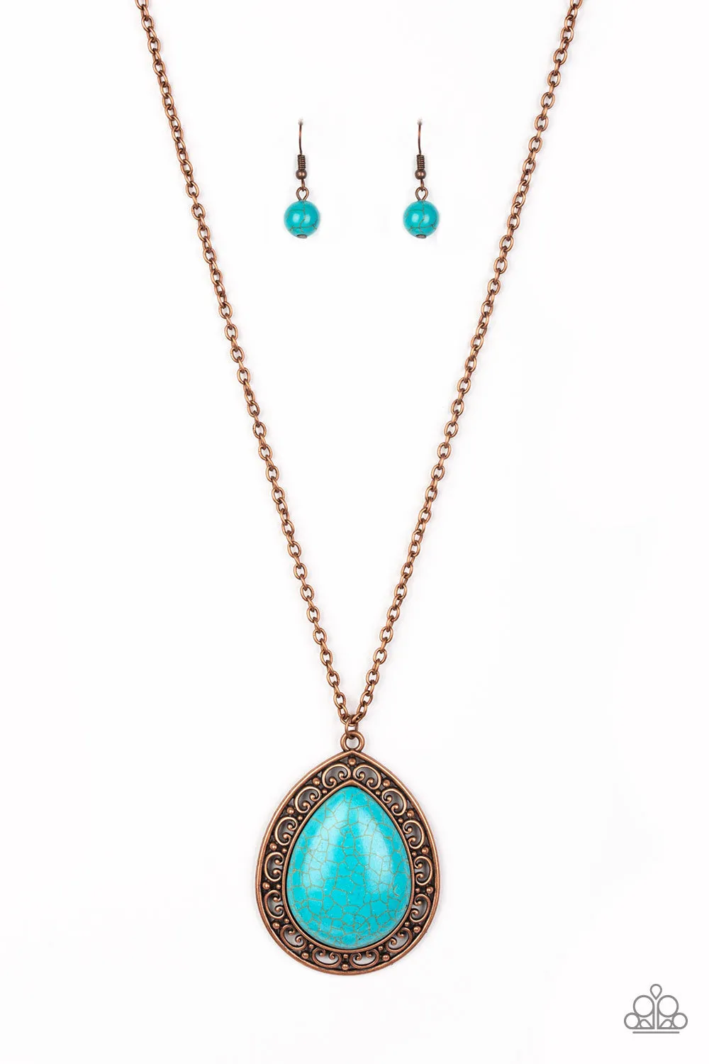 Paparazzi Necklace ~ Full Frontier - Copper