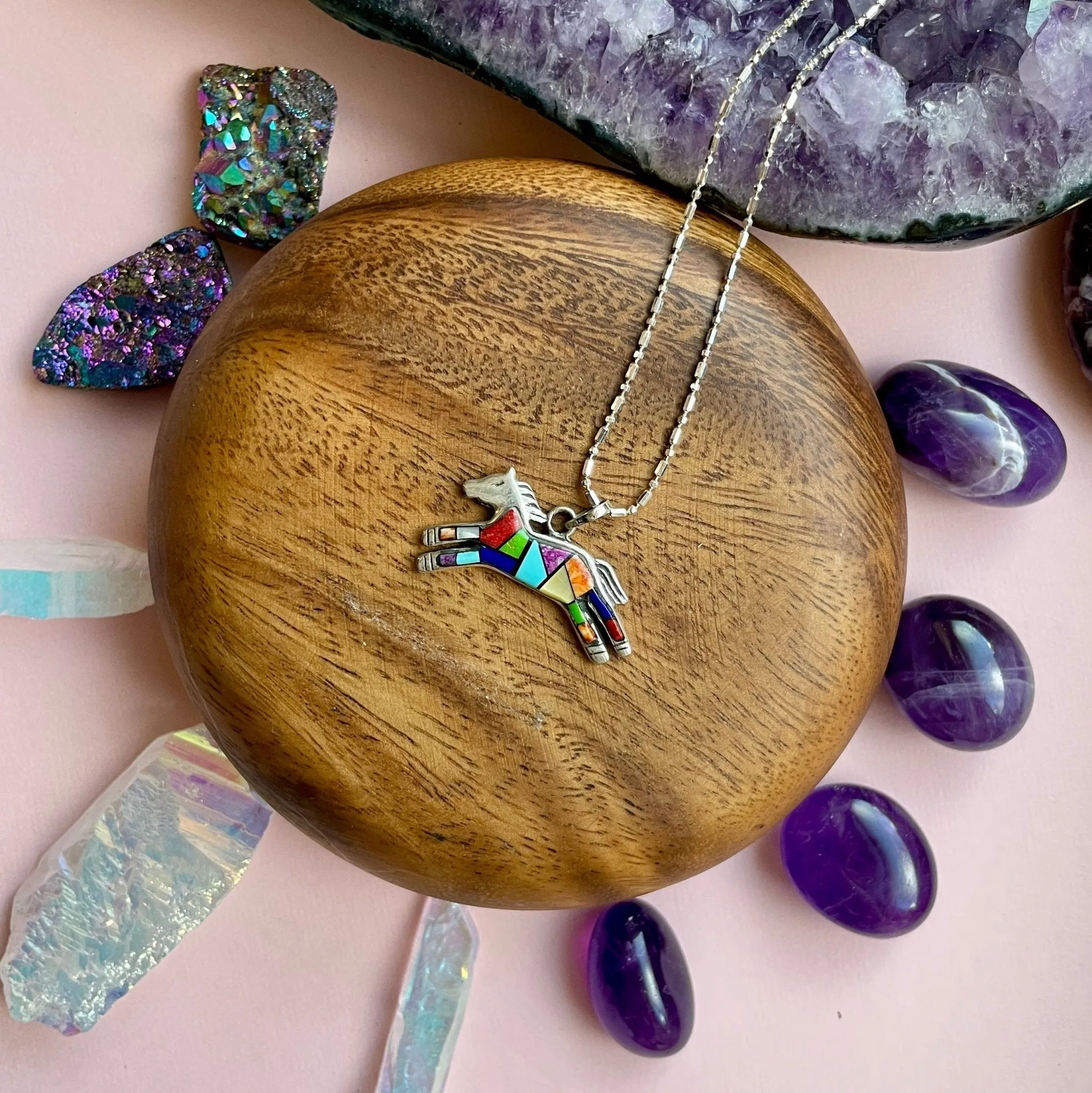 Prairie Pony - Horse Inlay Pendant