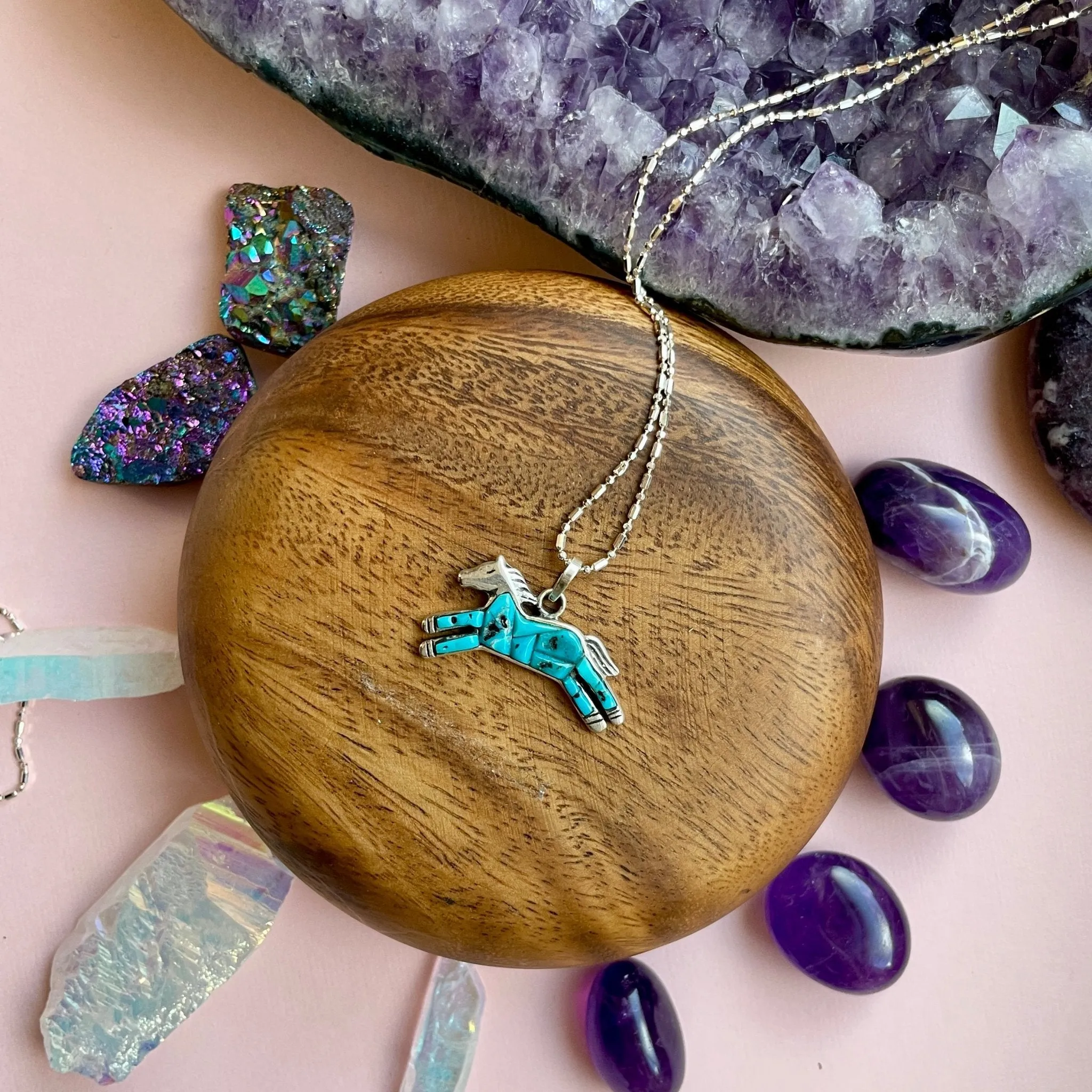 Prairie Pony - Horse Inlay Pendant