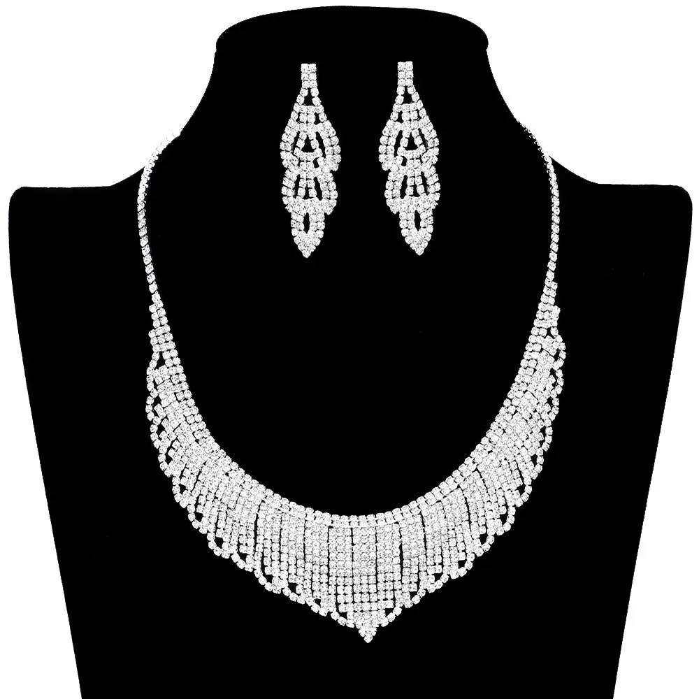 Rhinestone Collar Jewelry Set