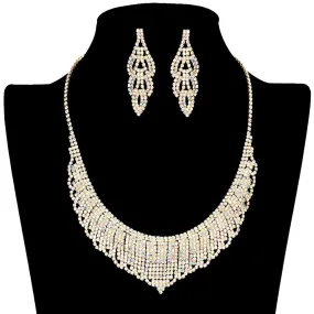 Rhinestone Collar Jewelry Set