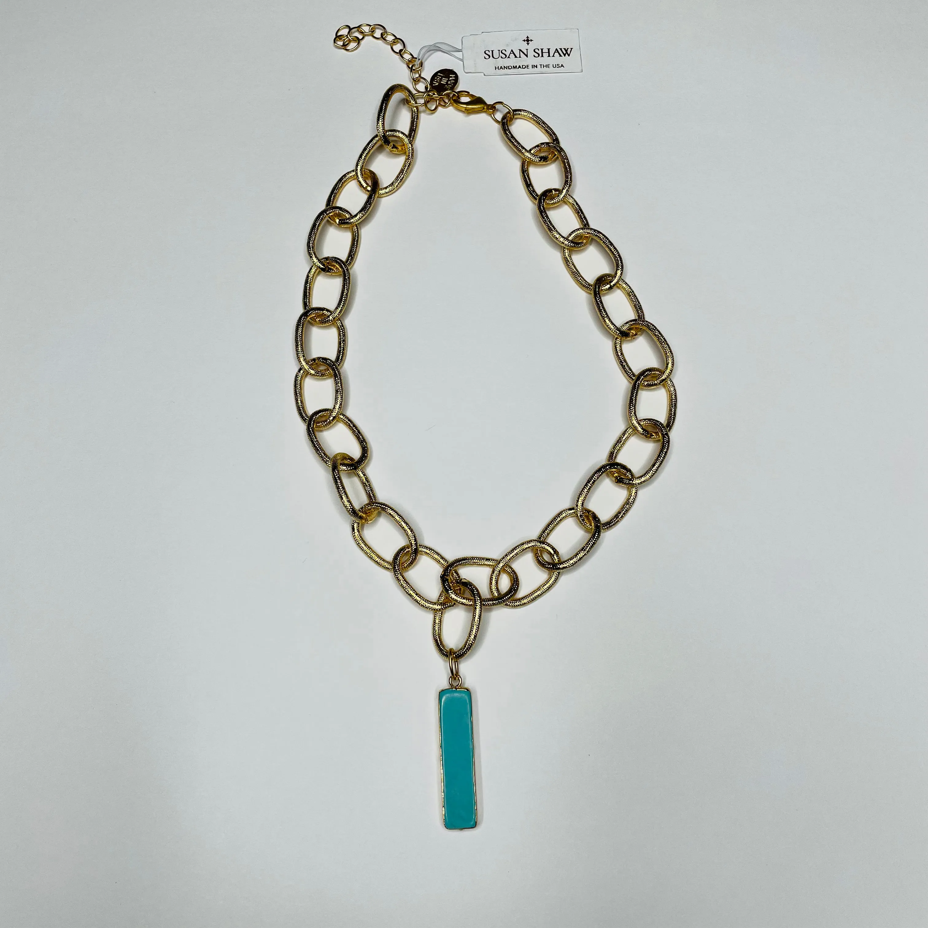 Susan Shaw Turquoise Pendant Necklace