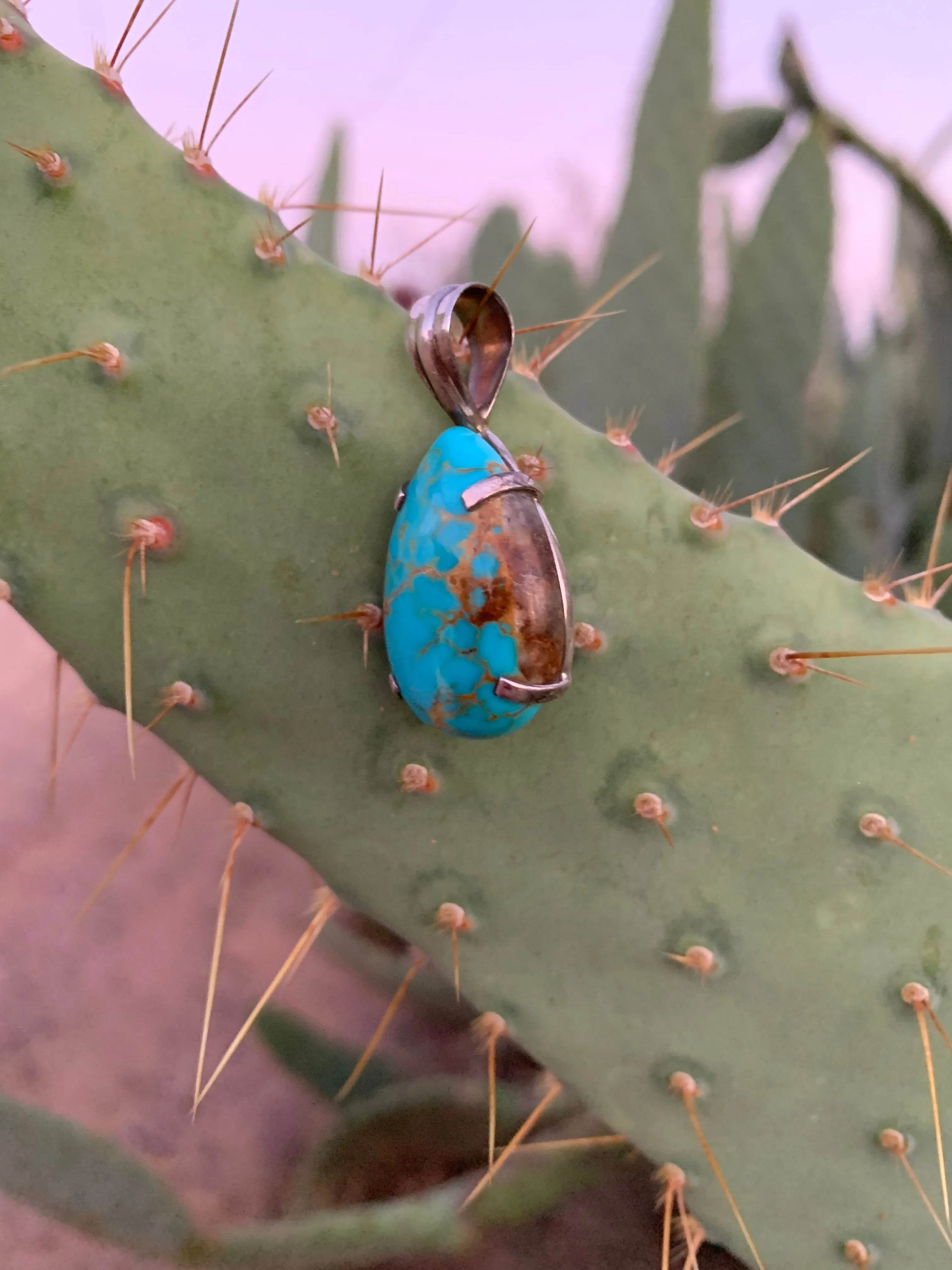 Teardrop Turquoise Pendant necklace