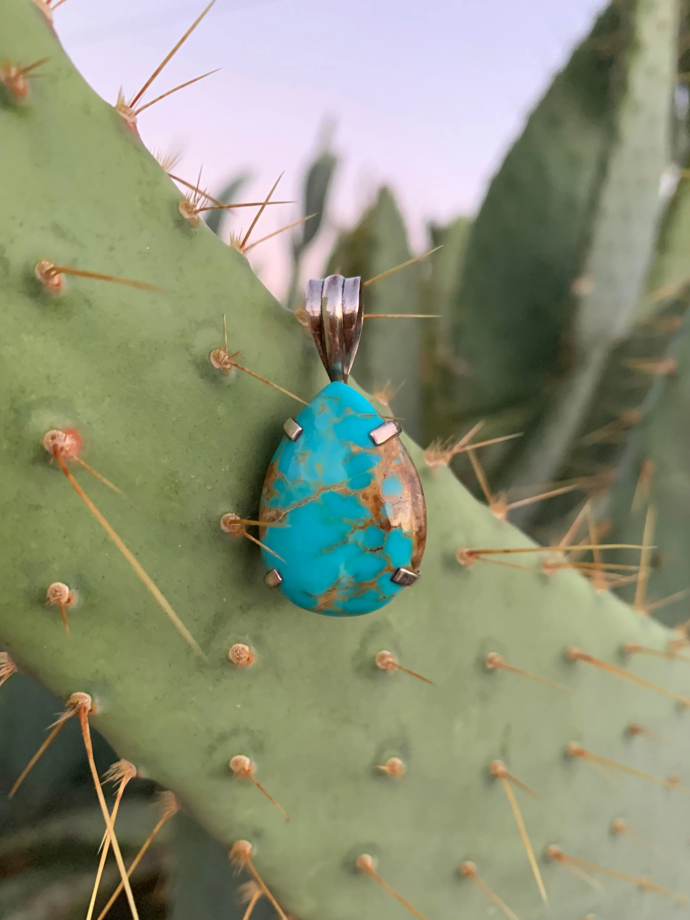 Teardrop Turquoise Pendant necklace